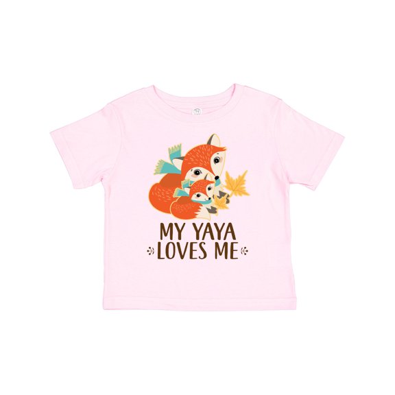 Inktastic My Yaya Loves Me Cute Fox Boys or Girls Toddler T-Shirt