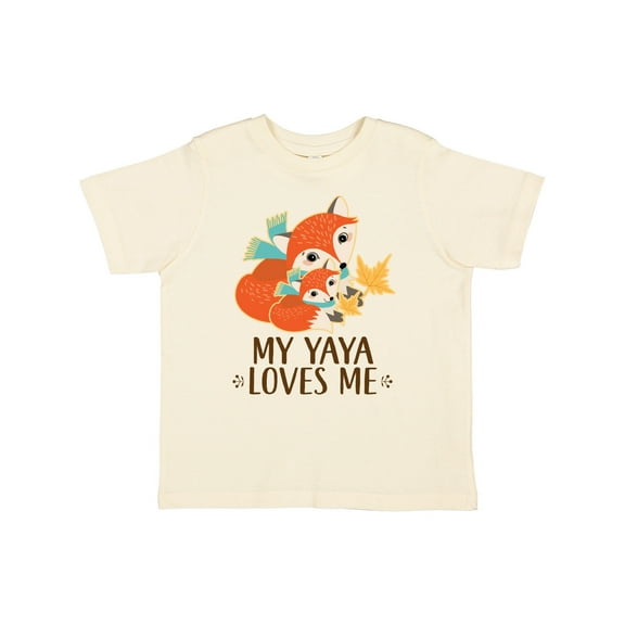 Inktastic My Yaya Loves Me Cute Fox Boys or Girls Toddler T-Shirt