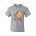 thumbnail image 1 of Inktastic My Yaya Loves Me Cute Fox Youth T-Shirt, 1 of 5