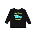 thumbnail image 1 of Inktastic My Yaya Loves Me- Cute Narwhal Boys or Girls Long Sleeve Toddler T-Shirt, 1 of 5