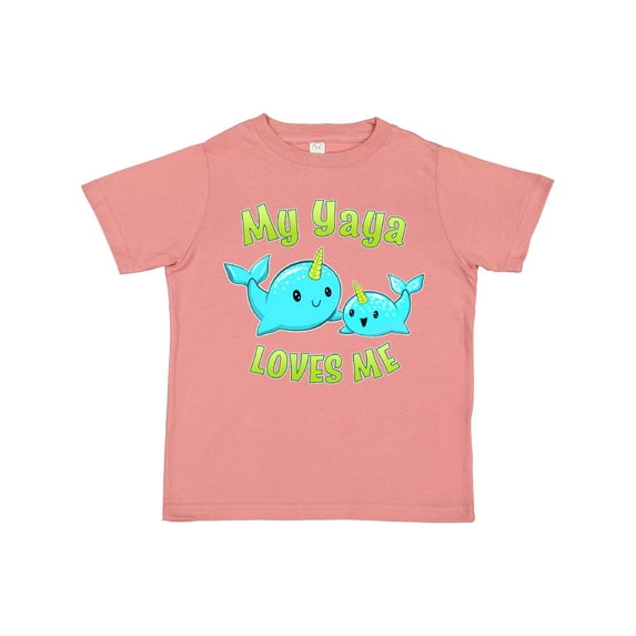 Inktastic My Yaya Loves Me- Cute Narwhal Boys or Girls Toddler T-Shirt