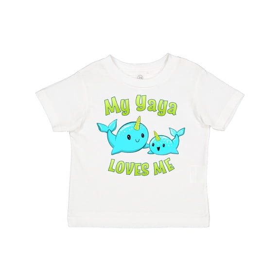 Inktastic My Yaya Loves Me- Cute Narwhal Boys or Girls Toddler T-Shirt