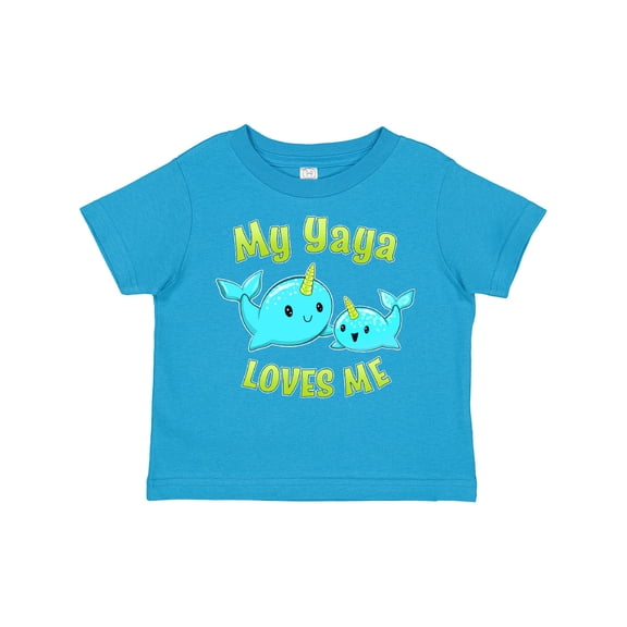 Inktastic My Yaya Loves Me- Cute Narwhal Boys or Girls Toddler T-Shirt