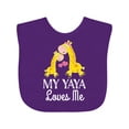thumbnail image 1 of Inktastic My Yaya Loves Me Giraffe Boys or Girls Baby Bib, 1 of 4