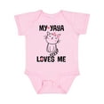 thumbnail image 1 of Inktastic My Yaya Loves Me Girls Girls Baby Bodysuit, 1 of 5