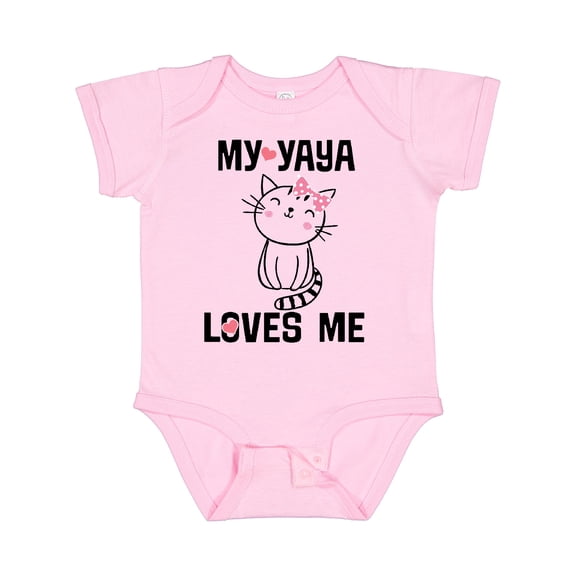 Inktastic My Yaya Loves Me Girls Girls Baby Bodysuit