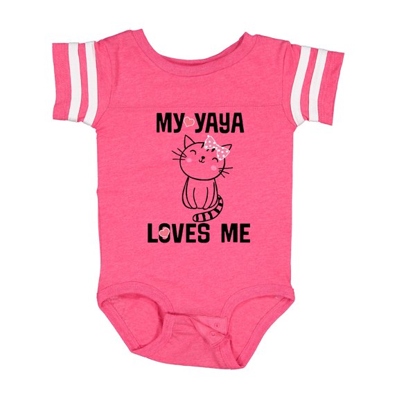 Inktastic My Yaya Loves Me Girls Girls Baby Bodysuit