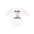 thumbnail image 1 of Inktastic My Yaya Loves Me Girls Girls Long Sleeve Baby Bodysuit, 1 of 5