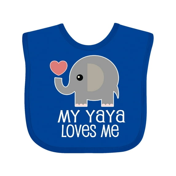 Inktastic My Yaya Loves Me Grandchild Boys or Girls Baby Bib