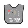 thumbnail image 1 of Inktastic My Yaya Loves Me Grandchild Boys or Girls Baby Bib, 1 of 4