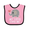 thumbnail image 1 of Inktastic My Yaya Loves Me Grandchild Boys or Girls Baby Bib, 1 of 4