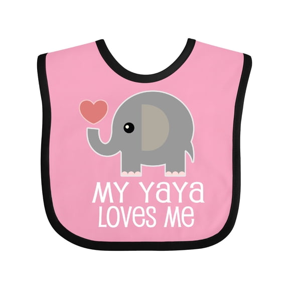 Inktastic My Yaya Loves Me Grandchild Boys or Girls Baby Bib