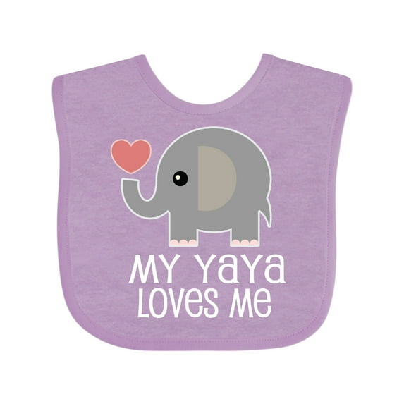 Inktastic My Yaya Loves Me Grandchild Boys or Girls Baby Bib