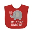 thumbnail image 1 of Inktastic My Yaya Loves Me Grandchild Boys or Girls Baby Bib, 1 of 4
