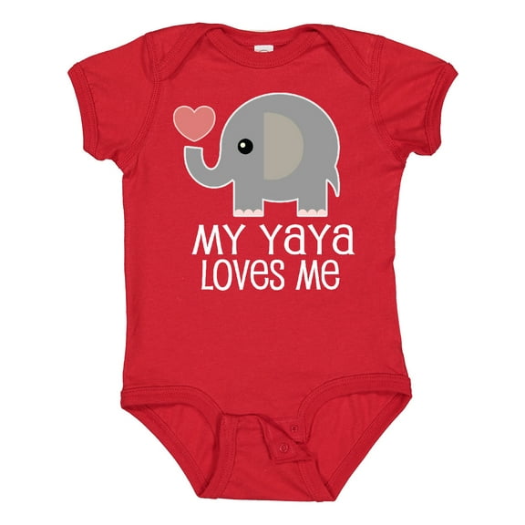 Inktastic My Yaya Loves Me Grandchild Boys or Girls Baby Bodysuit