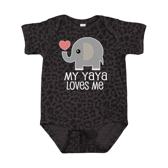Inktastic My Yaya Loves Me Grandchild Boys or Girls Baby Bodysuit