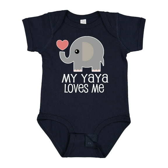 Inktastic My Yaya Loves Me Grandchild Boys or Girls Baby Bodysuit