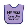 thumbnail image 1 of Inktastic My Yaya Loves Me Grandchild Girls Baby Bib, 1 of 4