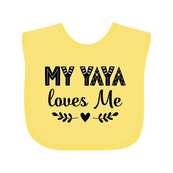 Inktastic My Yaya Loves Me Grandchild Girls Baby Bib