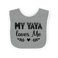 thumbnail image 1 of Inktastic My Yaya Loves Me Grandchild Girls Baby Bib, 1 of 4