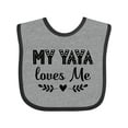 thumbnail image 1 of Inktastic My Yaya Loves Me Grandchild Girls Baby Bib, 1 of 4