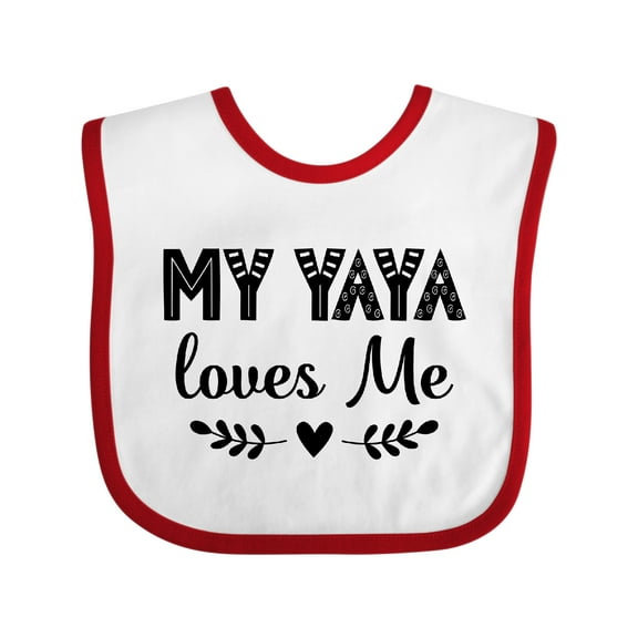 Inktastic My Yaya Loves Me Grandchild Girls Baby Bib