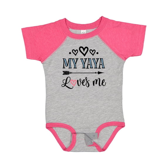 Inktastic My Yaya Loves Me Grandchild Girls Baby Bodysuit