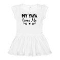thumbnail image 1 of Inktastic My Yaya Loves Me Grandchild Girls Baby Dress, 1 of 5