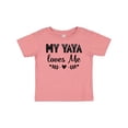 thumbnail image 1 of Inktastic My Yaya Loves Me Grandchild Girls Baby T-Shirt, 1 of 5