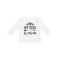 thumbnail image 1 of Inktastic My Yaya Loves Me Grandchild Girls Long Sleeve Toddler T-Shirt, 1 of 5