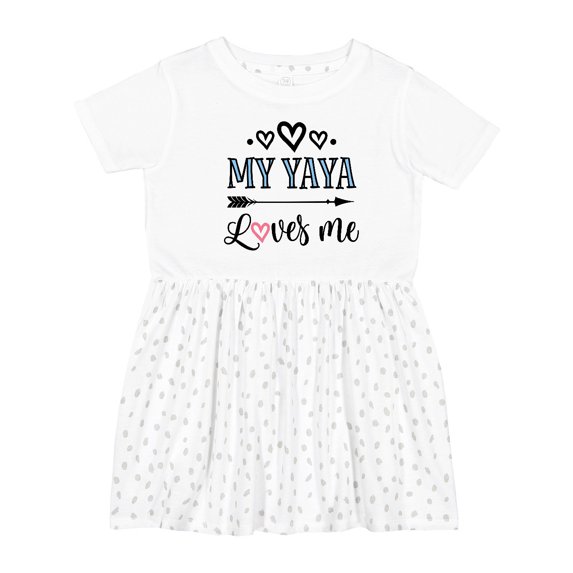 Inktastic My Yaya Loves Me Grandchild Girls Toddler Dress