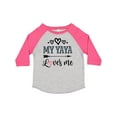 thumbnail image 1 of Inktastic My Yaya Loves Me Grandchild Girls Toddler T-Shirt, 1 of 5