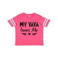 thumbnail image 1 of Inktastic My Yaya Loves Me Grandchild Girls Toddler T-Shirt, 1 of 5