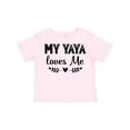 thumbnail image 1 of Inktastic My Yaya Loves Me Grandchild Girls Toddler T-Shirt, 1 of 5