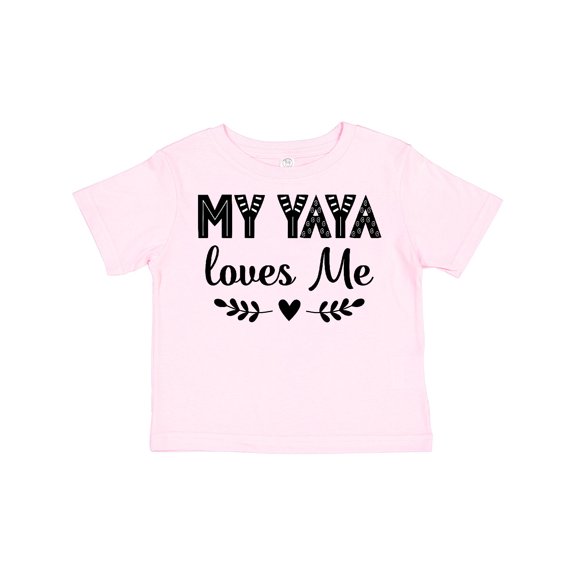 Inktastic My Yaya Loves Me Grandchild Girls Toddler T-Shirt