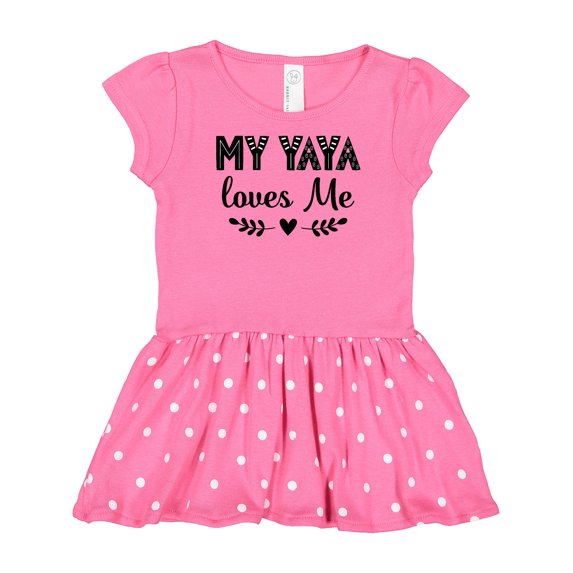 Inktastic My Yaya Loves Me Grandchild Outfit Gift Baby Girl Dress