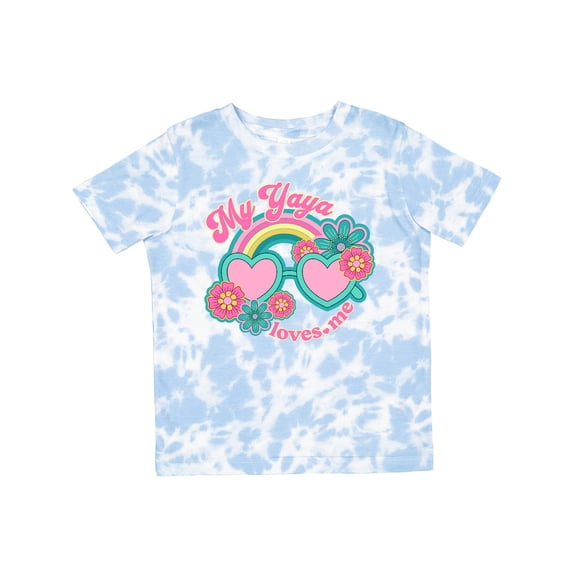 Inktastic My Yaya Loves Me Grandchild Rainbow Girls Toddler T-Shirt