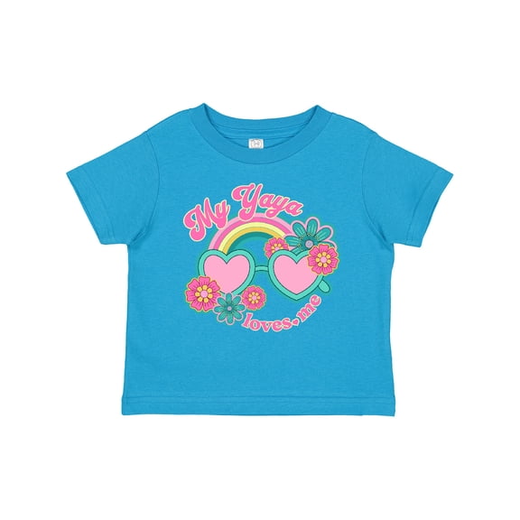 Inktastic My Yaya Loves Me Grandchild Rainbow Girls Toddler T-Shirt