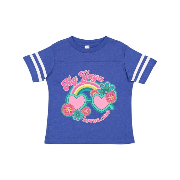 Inktastic My Yaya Loves Me Grandchild Rainbow Girls Toddler T-Shirt