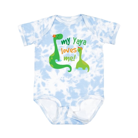 Inktastic My Yaya Loves Me Grandson Dinosaur Boys Baby Bodysuit
