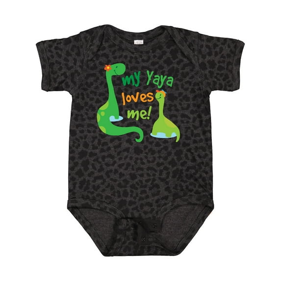 Inktastic My Yaya Loves Me Grandson Dinosaur Boys Baby Bodysuit