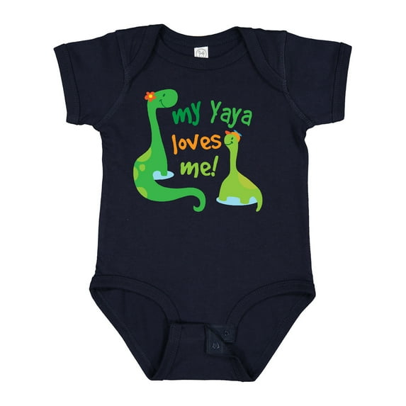 Inktastic My Yaya Loves Me Grandson Dinosaur Boys Baby Bodysuit