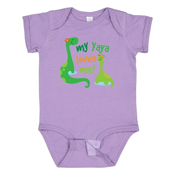 Inktastic My Yaya Loves Me Grandson Dinosaur Boys Baby Bodysuit
