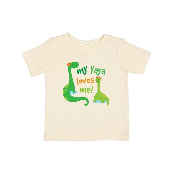 Inktastic My Yaya Loves Me Grandson Dinosaur Boys Baby T-Shirt