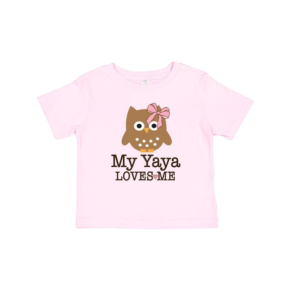 Inktastic My Yaya Loves Me Owl Girls Grandchild Girls Baby T-Shirt