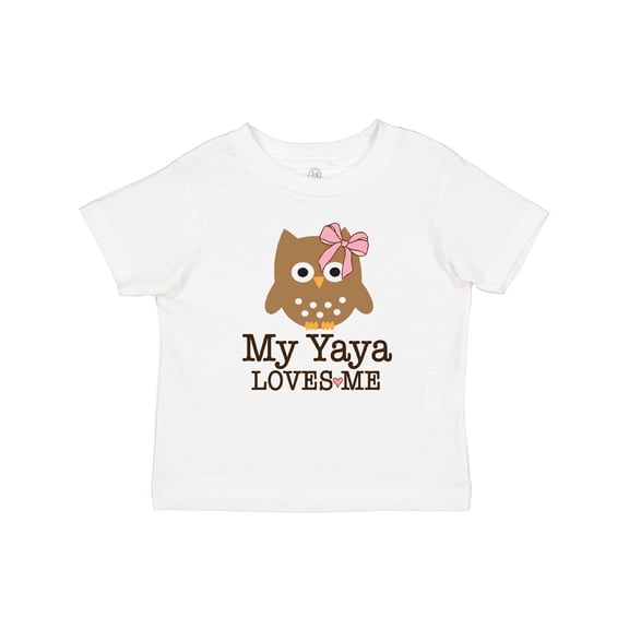 Inktastic My Yaya Loves Me Owl Girls Grandchild Girls Baby T-Shirt