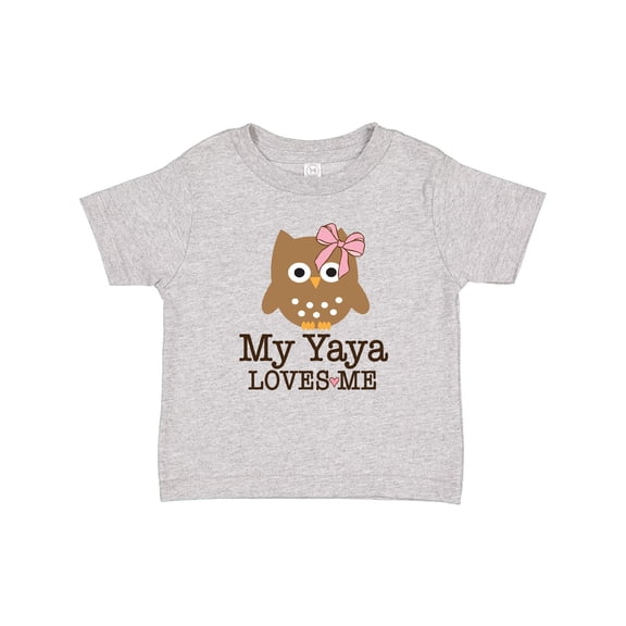Inktastic My Yaya Loves Me Owl Girls Grandchild Girls Baby T-Shirt