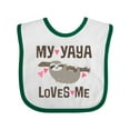 thumbnail image 1 of Inktastic My Yaya Loves Me Sloth Girls Baby Bib, 1 of 4