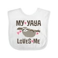 thumbnail image 1 of Inktastic My Yaya Loves Me Sloth Girls Baby Bib, 1 of 4