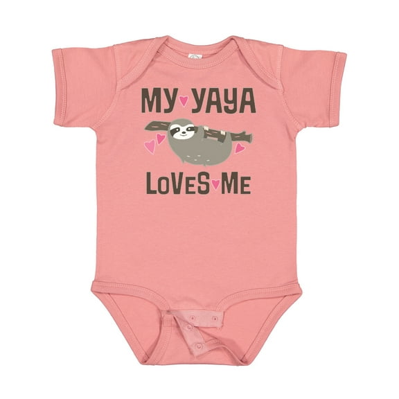 Inktastic My Yaya Loves Me Sloth Girls Baby Bodysuit